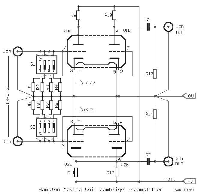 Hampton MC preamplifier schematic