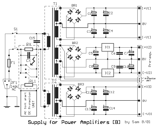 POWER SUPLLY FOR AMPLIFIER 65W HEXFET