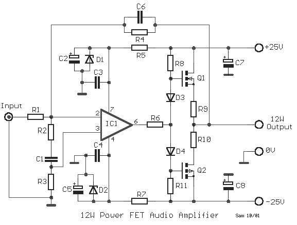 Power amplifier 12W/8 FET