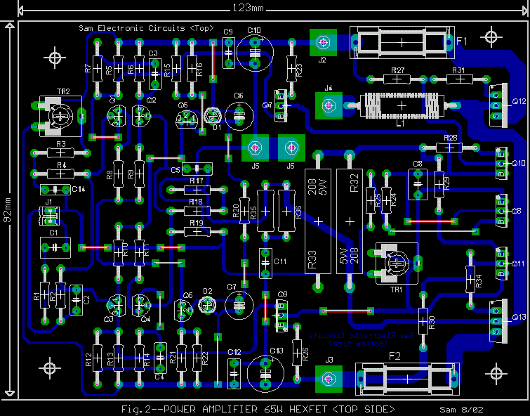 power AMP. 65W top side